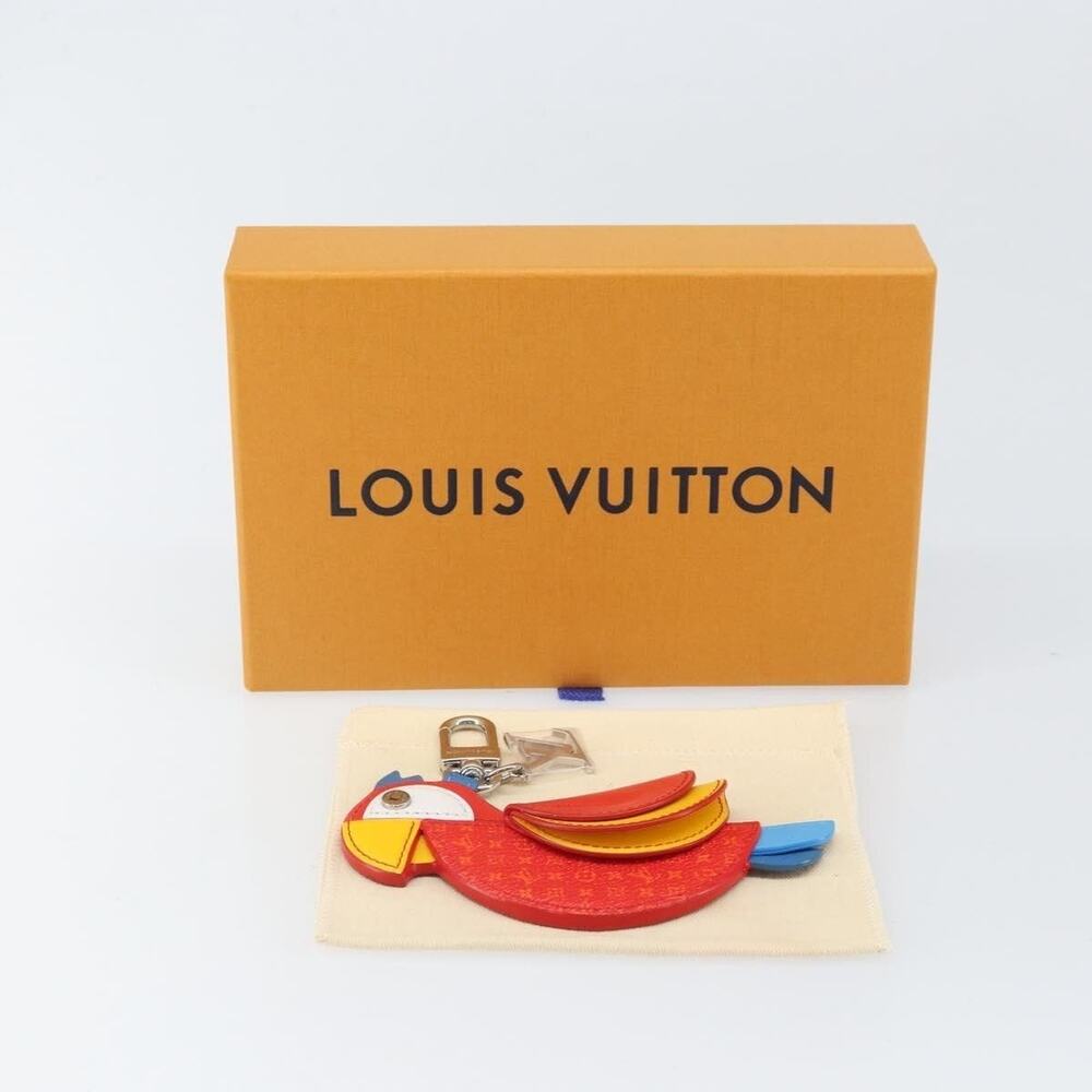 Louis Vuitton Monogram Bag Charm LV Parrot Pouch Red